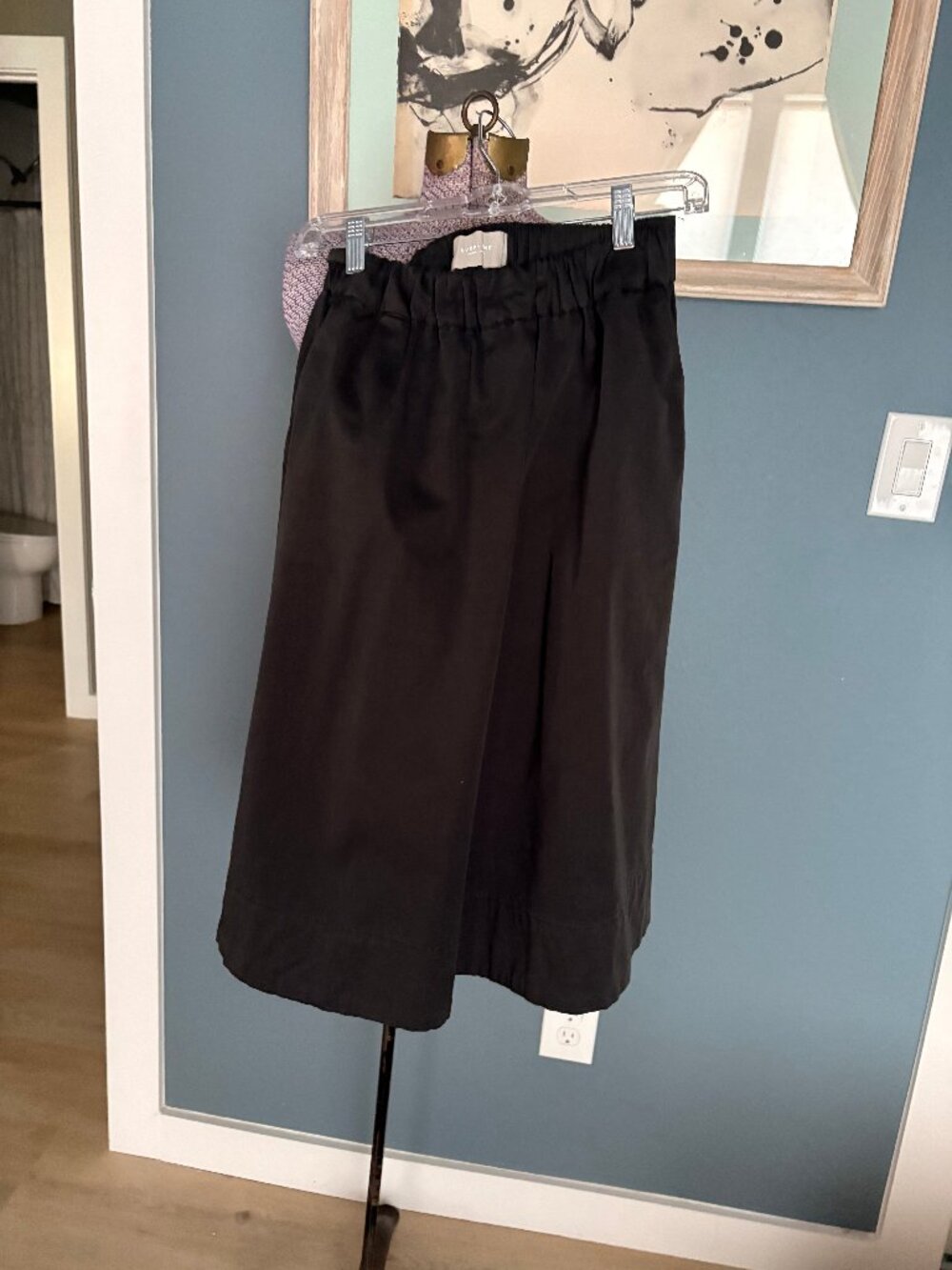 Everlane Organic Cotton Black Skirt